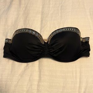 Victoria’s Secret bandeau bikini top with gold detailing
